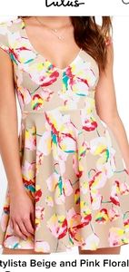 Lulu's Floral Skater Dress